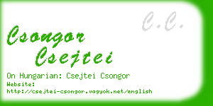 csongor csejtei business card